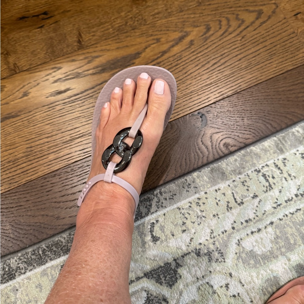 Ipanema Black and Pink Sandals